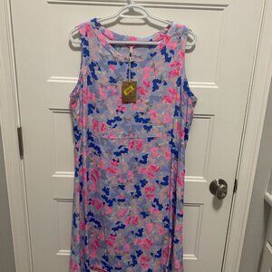 Joules Womens 12 Colorful Sleeveless Mini Dress Bold Abstract Preppy Feminine